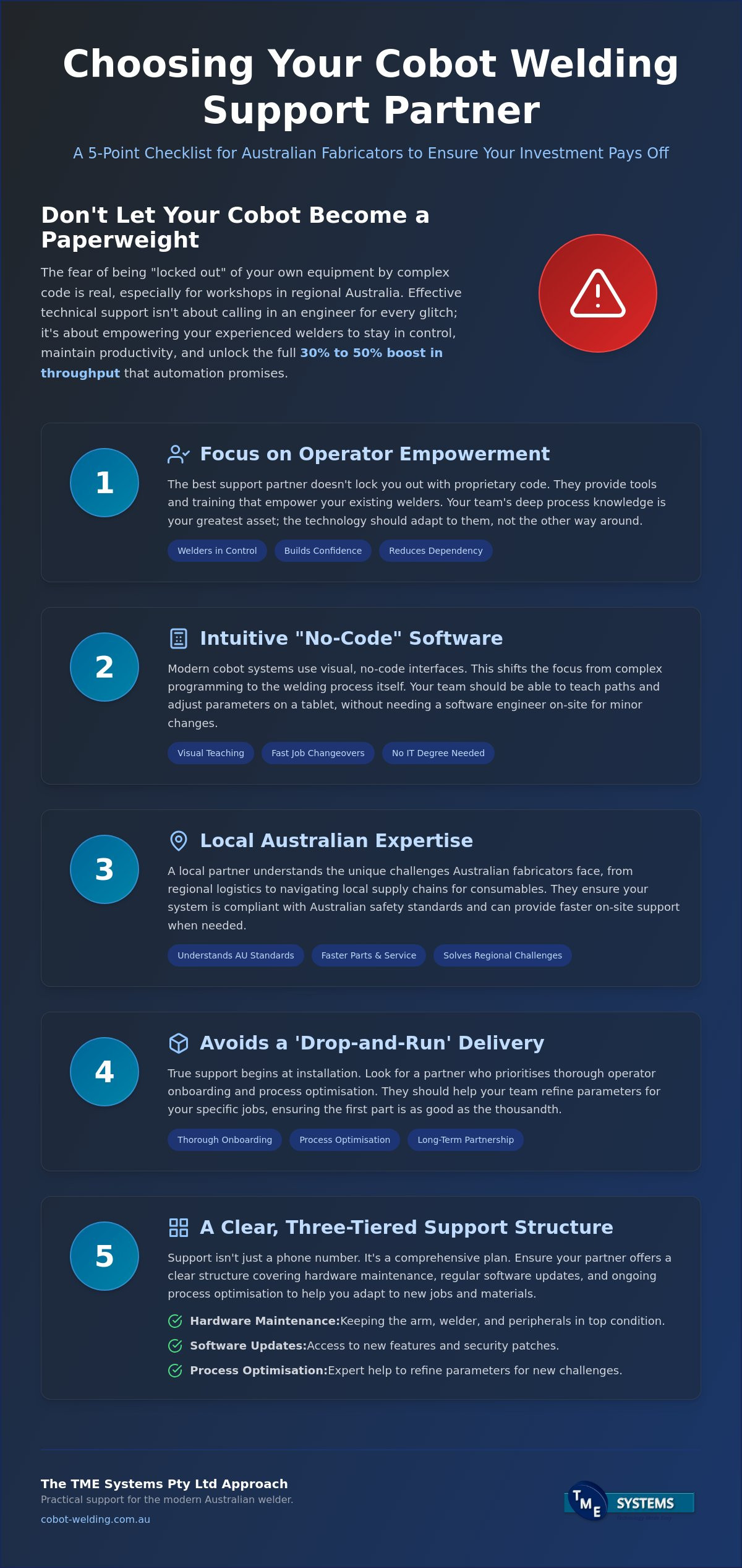 Robotic Welding Technical Support: A Practical Guide for Australian Workshops infographic