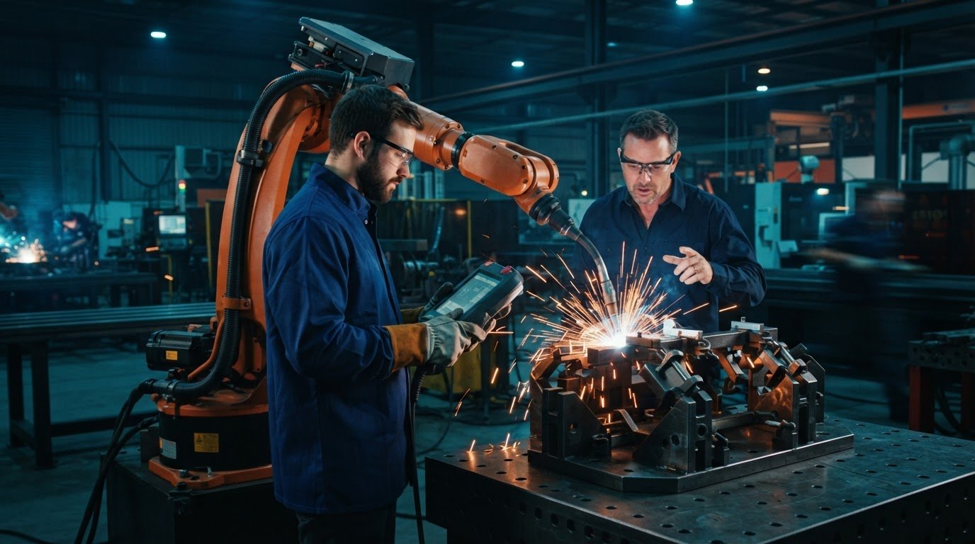 Robotic welding operator training for programming and good practice